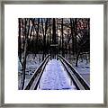 Over The Frozen River Framed Print
