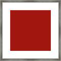 Ox Blood Red Framed Print