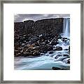 Oxararfoss Waterfall - Thingvellir, Iceland - Travel Photography Framed Print