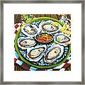 Oysters On The Half Shell Framed Print