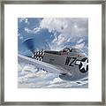 P51 In The Clouds Framed Print