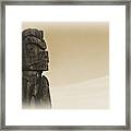 Pacific Northwest Totem Pole Old Yellow Framed Print