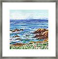 Pacific Ocean Shore Monterey Framed Print