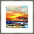 Pacific Sunset Glow Framed Print