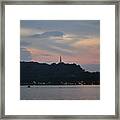 Pagoda In The Sunset Framed Print