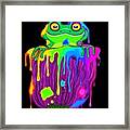 Painted Flower Frog Framed Print