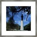 Painted Hunting Island Lighthouse Framed Print