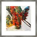 Painted Leaf Abstract 2 Framed Print