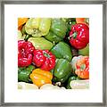 Painted Peppers Framed Print