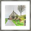 Painterly Chapel At Glassy Framed Print