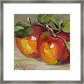Painting Of Delicious Apples Framed Print