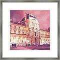 Palais Du Louvre En Rose Framed Print