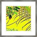 Palm Fragment In Yellow Framed Print