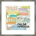 Palm Springs Cityscape- Art By Linda Woods Framed Print