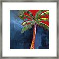 Palm Tree- Art By Linda Woods Framed Print