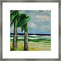 Palm Trees In The Wind Framed Print