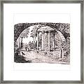 Pan Watching Ruins Of The Past Framed Print