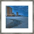 Panama City Beach At Dusk Framed Print