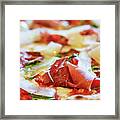 Pancetta Parmesan And Arugula Pizza Framed Print