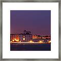 Panorama By Night Of Venice, City In Italy Framed Print