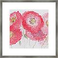 Panorama Of Pink Poppies Framed Print