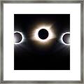 Panorama Total Eclipse T Shirt Art Phases Framed Print