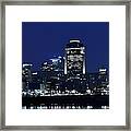 Panoramic Blue Framed Print