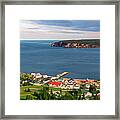 Panoramic View In Perce Quebec Framed Print