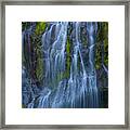 Panther Creek Falls Summer Waterfall -close 2 Framed Print