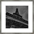 Paris - Eiffel Tower 001 Bw Framed Print