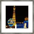 Paris Hotel At Night Framed Print