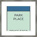 Park Place Vintage Monopoly Board Game Theme Card Framed Print