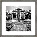 Parkman Bandstand Boston Common Black And White Photo Framed Print