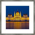 Parliament On The Danube Framed Print