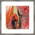 Passionate Waves Abstract Painting Framed Print