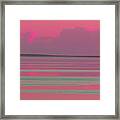 Pastel Sunset Sea Pink Framed Print