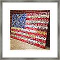 Patchwork #american #flag Finished - Framed Print