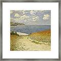 Path In The Wheat At Pourville Framed Print