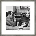 Paul Newman And Joanne Woodward Framed Print