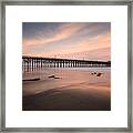 Pawleys Island Pier Sunset Framed Print