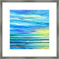 Peacefully Blue - Panoramic Sunset Framed Print
