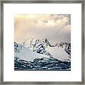 Peaks Of Badderfjorden Troms Norway Framed Print
