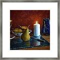 Pears By Candlelight Framed Print