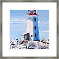Peggy's Cove Lighthouse Framed Print