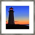 Peggy's Point Lighthouse, Nova Scotia Framed Print