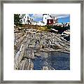 Pemaquid Point Lighthouse Maine 9 Framed Print