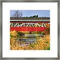 Pennsylvania Country Roads - Oregon Dairy Covered Bridge Over Shirks Run - Lancaster County Framed Print