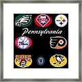 Pennsylvania Professional Sport Teams Collage Framed Print