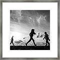 People In Howth - Dublin, Ireland - Black And White Street Photography Framed Print