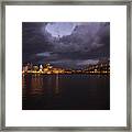 Peoria Stormy Cityscape Framed Print